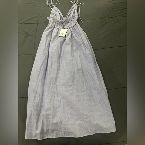 STRIPED MIDI DRESS - Picture 4 of 5